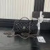 Wallet on chain - Shiny grained calfskin &amp; silver-tone metal #A49149