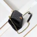 Wallet on chain - Shiny lambskin, imitation pearls #A49157