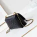 Wallet on chain - Shiny lambskin, imitation pearls #A49157