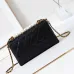 Wallet on chain - Shiny lambskin, imitation pearls #A49157
