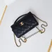 Wallet on chain - Shiny lambskin, imitation pearls #A49157