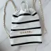Chanel Chanel 22 Coco Mark Border Calf Leather Black/White/Red #A49197
