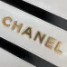Chanel Chanel 22 Coco Mark Border Calf Leather Black/White/Red #A49197