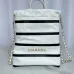 Chanel Chanel 22 Coco Mark Border Calf Leather Black/White/Red #A49197