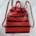 Chanel Chanel 22 Coco Mark Border Calf Leather Black/White/Red #A49197