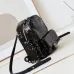 Chanel Leather and Sequin CC Logo Backpack Black/White #A49196