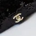 Chanel Leather and Sequin CC Logo Backpack Black/White #A49196