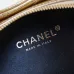 Chanel Mini F-Shaped Backpack, Champagne Gold Space Silver Diamond Checkered Tofu Bag #A49214