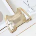 Chanel Mini F-Shaped Backpack, Champagne Gold Space Silver Diamond Checkered Tofu Bag #A49214