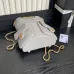 Chanel Mochila, Piel de cordero efecto brillo y metal dorado #A49155