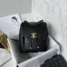 Leather backpack Chanel Black in Leather  #A49159