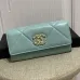 CHANEL Lambskin Quilted Chanel 19 Flap Wallet #A49138