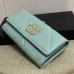CHANEL Lambskin Quilted Chanel 19 Flap Wallet #A49138