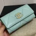 CHANEL Lambskin Quilted Chanel 19 Flap Wallet #A49138