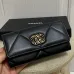 CHANEL Lambskin Quilted Chanel 19 Flap Wallet #A49138