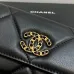 CHANEL Lambskin Quilted Chanel 19 Flap Wallet #A49138
