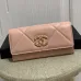 CHANEL Lambskin Quilted Chanel 19 Flap Wallet #A49138
