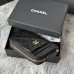 Chanel Classic Caviar Quilted Zip Card Holder Black Wallet #A49135