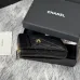 Chanel Classic Caviar Quilted Zip Card Holder Black Wallet #A49135