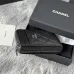 Chanel Classic Caviar Quilted Zip Card Holder Black Wallet #A49135