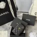 Chanel Classic Caviar Quilted Zip Card Holder Black Wallet #A49135