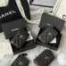 Chanel Classic Caviar Quilted Zip Card Holder Black Wallet #A49135