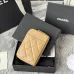 Chanel Classic Caviar Quilted Zip Card Holder Wallet  #A49136
