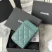 Chanel Classic Caviar Quilted Zip Card Holder Wallet  #A49136