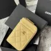Chanel Classic Caviar Quilted Zip Card Holder Wallet  #A49136