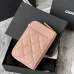 Chanel Classic Caviar Quilted Zip Card Holder Wallet  #A49136