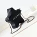 Authentic CHANEL AS4579 Shoulder bag Black/White/Golden #A49211