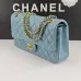 CHANEL 18C Iridescent Tiffany Blue Caviar Medium #A50708