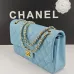 CHANEL 18C Iridescent Tiffany Blue Caviar Medium #A50708