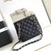 CHANEL Caviar Quilted Mini Bucket Bag Black #A49782