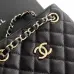 CHANEL Caviar Quilted Mini Bucket Bag Black #A49782