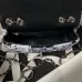 CHANEL Sequin Embroidered Medium Flap Black White #A49210