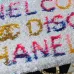CHANEL Sequin Logo CC Small Single Flap White Multicolor #A49209