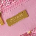 CHANEL Tweed Quilted Medium Chanel 19 Flap Pink #A49191