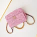CHANEL Tweed Quilted Medium Chanel 19 Flap Pink #A49191