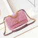 CHANEL Tweed Quilted Medium Chanel 19 Flap Pink #A49191