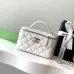 Chanel 21A Pink Small Vanity With Chain Top Handle Logo #A50938