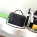 Chanel 21A Pink Small Vanity With Chain Top Handle Logo #A50938