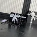 Chanel 24B black and white sequin bow silver hardware mini flap chain bag #A49207