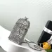 Chanel Birdcage minaudiere, Silver-tone metal &amp; strass, silvery &amp; crystal #A49171