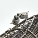 Chanel Birdcage minaudiere, Silver-tone metal &amp; strass, silvery &amp; crystal #A49171