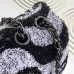 Chanel Black And White Sequin Graffiti Logo Medium Classic #A49169