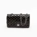 Chanel Chain Shoulder Bag Gold buckle chain with shoulder bag black #A50304