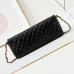 Chanel Lambskin Clutch Bag Rectangle Crossbody Gold-Tone Hardware Designer Handbag  #A49222