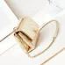 Chanel Mini Pearl Top Handle Flap Bag Metallic Gold Lambskin Brushed Gold Hardware #A49223