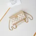 Chanel Mini Pearl Top Handle Flap Bag Metallic Gold Lambskin Brushed Gold Hardware #A49223